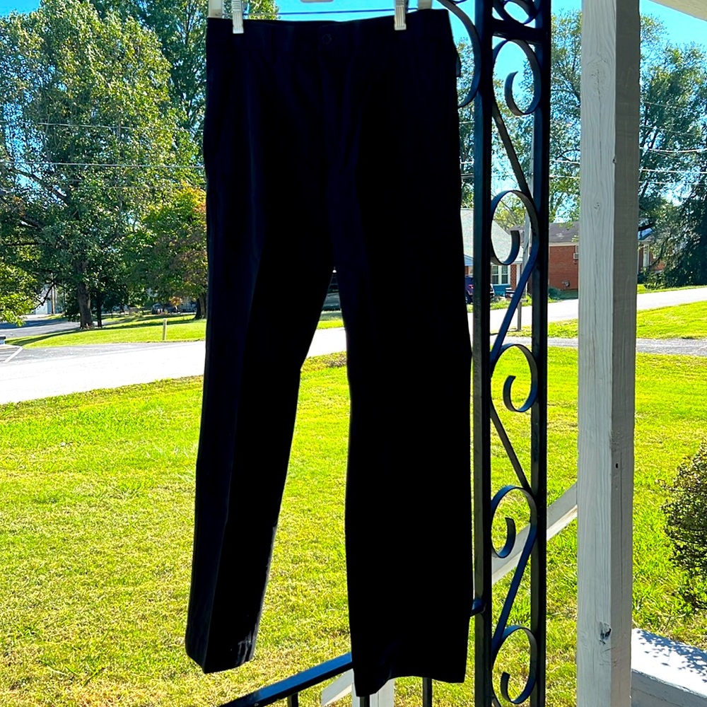 ⭐️ Dockers slim fit black dress trousers work pants pockets unisex 31” x 30”